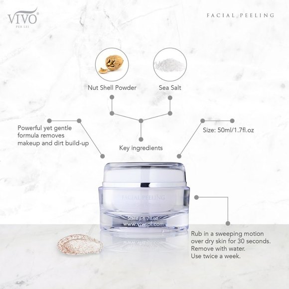 VIVO Per Lei Facial (Peel/Mask) Exfol Facial Scrub - Picture 1 of 8